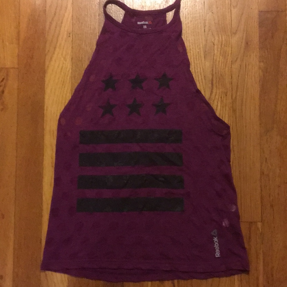 Reebok purple and black tank top size XS